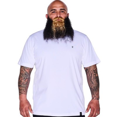 Barber Strong The Barber Tech Tee, Men's White, Hair Repellent, Ultra Lightwe...