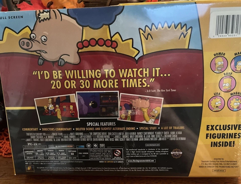 2007 Simpsons Movie Collectors DVD 2 Pack Set Exclusive Figures NEW SEALED Foto 4 de 4