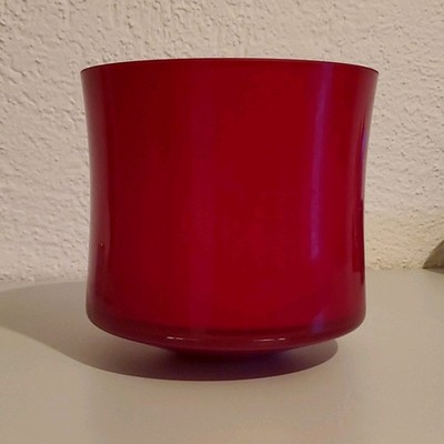 Kaheku Nova Blumentopf Übertopf Glas rot/opal rund 16,5 cm H 15,5 cm