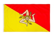 PHENO FLAGS Flagge von Sizilien 90x150 cm sizilianisch mit &Ouml;sen in acht...
