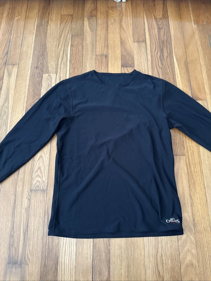 Hot Chillys базовый слой рубашка мужская черный сжатия на открытом воздухе туризм США размер L - Изображение 2 из 4