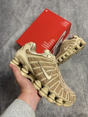 Nike Shox TL Herren Sneaker EU 40,5 Beige Mesh atmungsaktiv AR3566 203