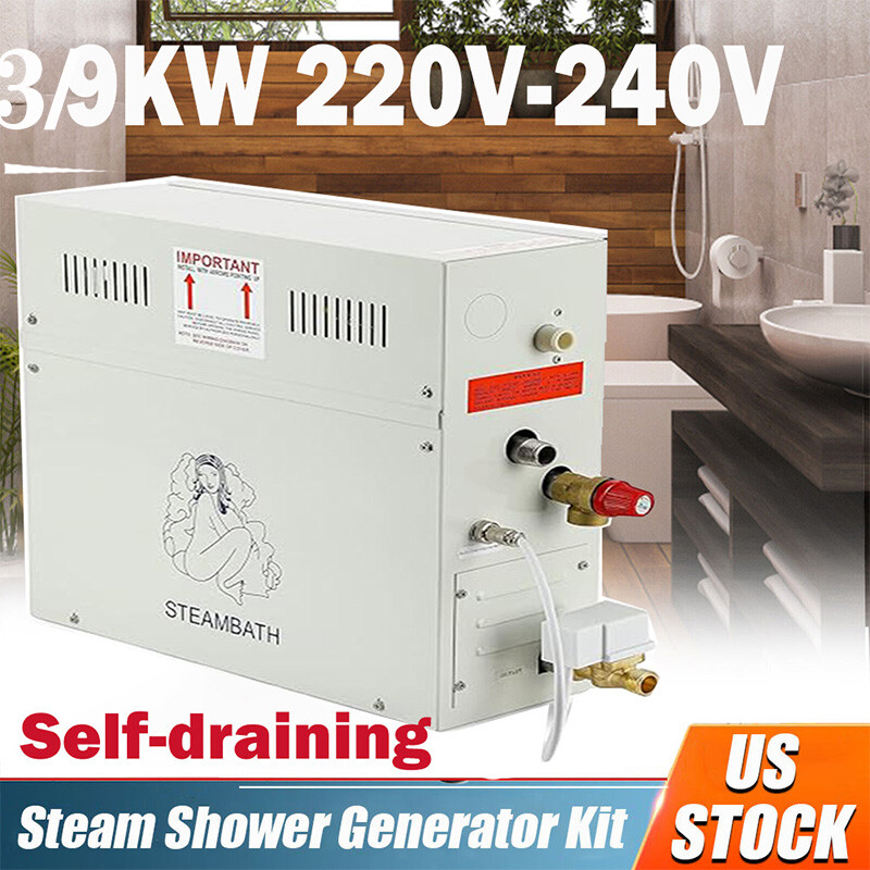 3-9KW Steam Generator SPA Shower Digital Controller Sauna Bath Steamer for Home-image