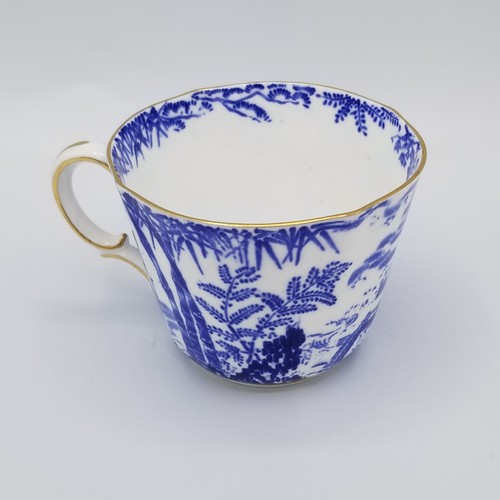 Royal Crown Derby Blue Mikado Trio Demitasse Cup Saucer c1950's England - Picture 6 of 11
