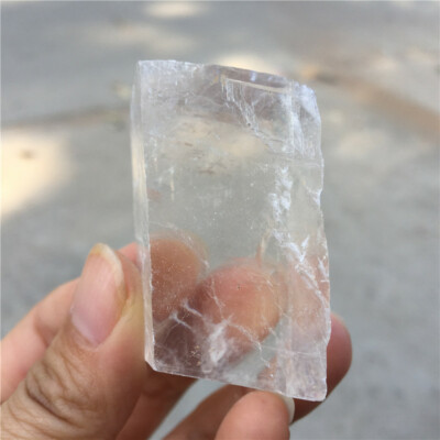 Random Iceland Spar Optical Calcite Quartz Crystal Mineral Specimen 1pc