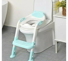PandaEar Potty Training Seat Toilet with Step Stool Ladder, Light Blue BRAND NEW