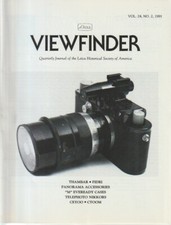 Viewfinder Journal of the Leica Historical Society of America 1991 IR KL3947