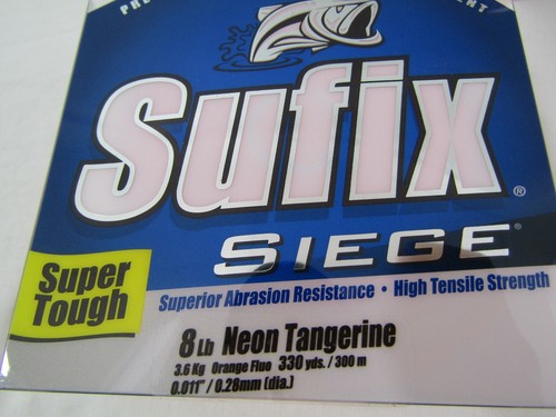Sufix Siege Fishing Line Neon Tangerine Line Weights 6lb-30lb 250-330yrds - Picture 3 of 8