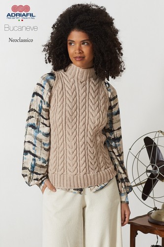 Adriafil Dritto & Rovescio donna modelli maglia libro D&R 77 autunno inverno - Foto 2 di 24