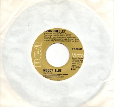 Elvis Presley:Moody Blue/She thinks I still care:Canada::RCA:Re-Issue