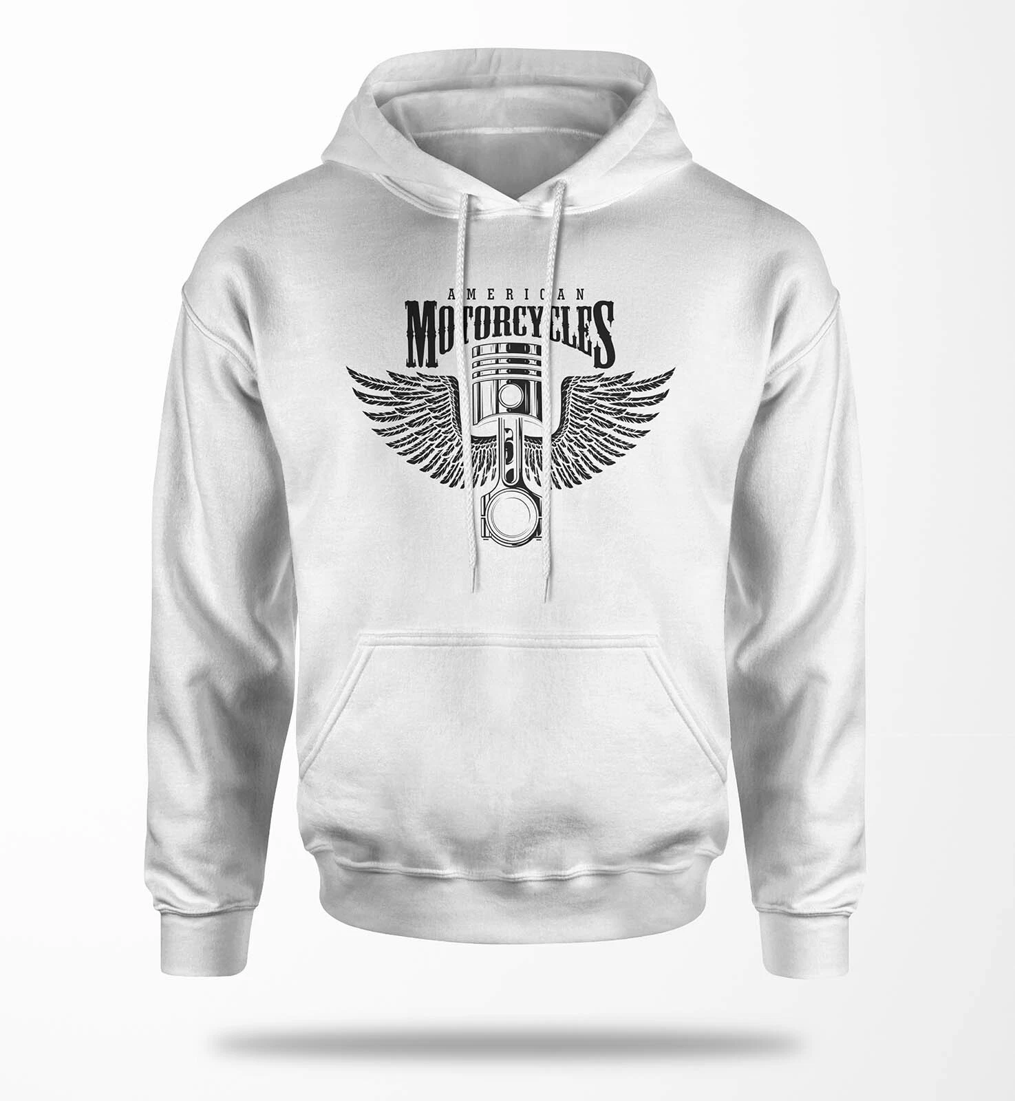 VETEMENTS Felpa con cappuccio biker B0006 chopper bobber oldsch moto teschio avvitatore vintage