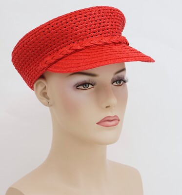 New ERIC JAVITZ CAPITAN WOVEN SQUISHEE NEWSBOY HAT RED | eBay