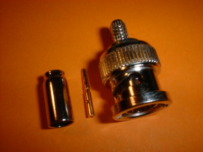 5x Amphenol BNC Stecker CRIMP PLUG SX-49-0534 75 Ohm
