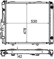 Mahle KüHler WasserküHler MotorküHler FüR Mercedes Saloon Coupe W124 C124 A124