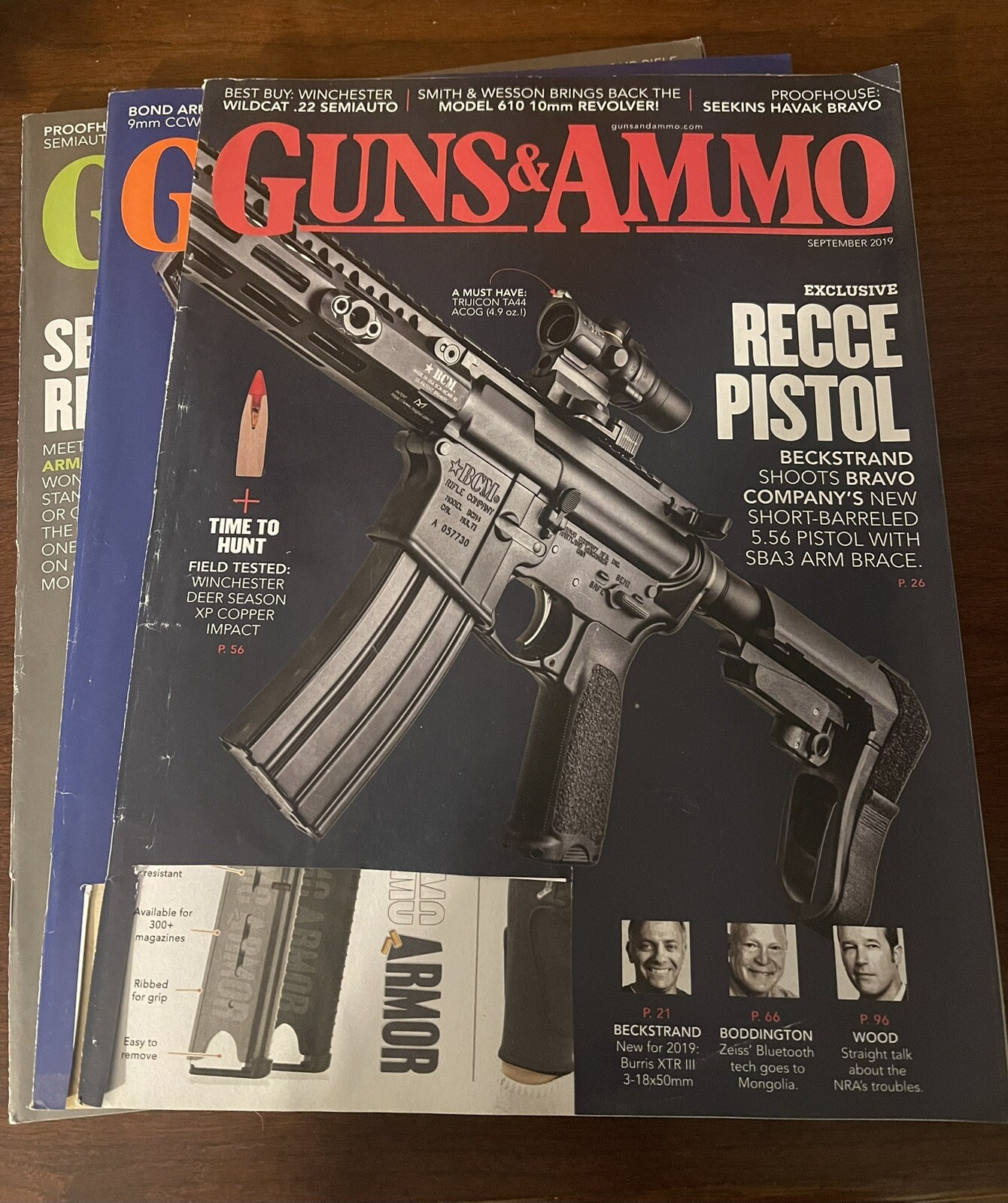 Guns & Ammo Magazine 2019-2021 Lot Of 13, Preowned Address Clipped