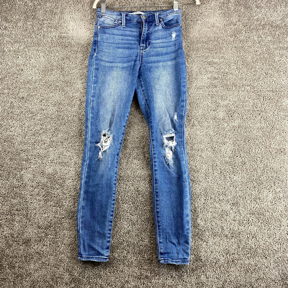 Celebrity Pink Jeans Juniors Size 25 Blue Skinny Distressed