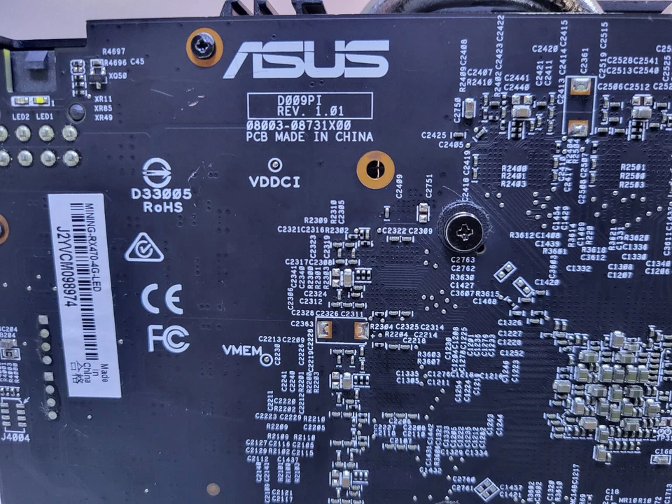 ASUS MINING-RX470-4G-LED REV 1.01 4GB GDDR5 Graphics Card NOT WORKING FOR PARTS - Image 4 of 4