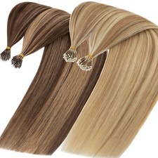 14"-24" Nano Ring Hair Extensions Nano Bead 100 Real Remy Human Hair THICK 200S