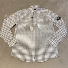 Johnnie-O Button Up Shirt Men's Medium Navy Prep-Formance Long Sleeve Woven NWT