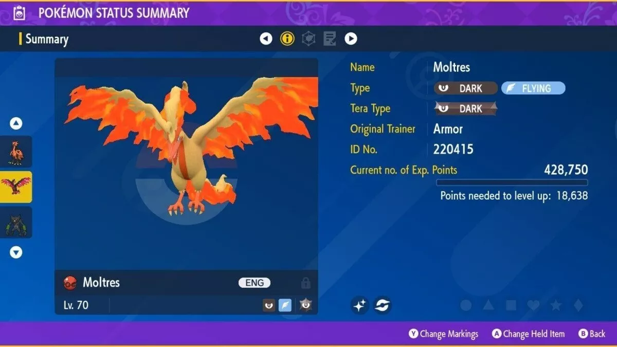 Pokémon Scarlet and Violet/ Rare Shiny Articuno Galarian/ 6IV 