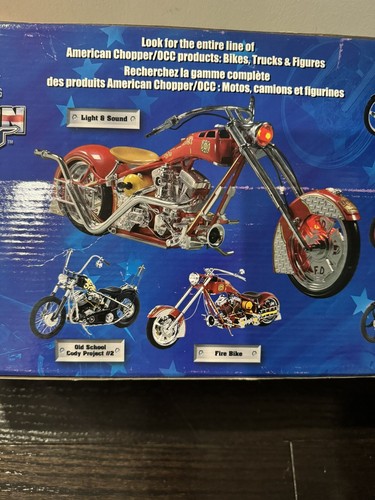 2004 Orange County American Choppers Light & Sound Fire Bike Brand New Vintage - Picture 13 of 17