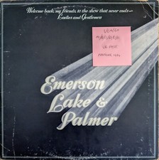Emerson Lake & Palmer Ladies & Gentlemen Vinyl Record LP VG+/G+ K63500 1974 1st