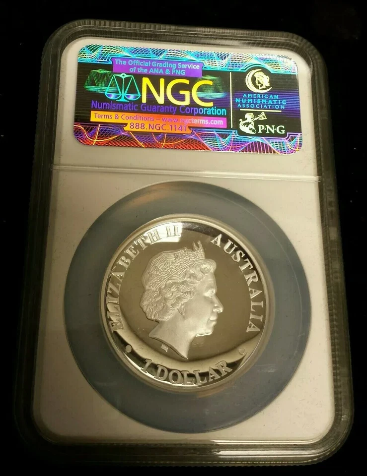 2012 P Australia Kangaroo Silver $1 Coin - NGC PF70 Ultra Cameo High Relief .. - Image 2 of 2