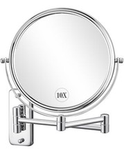 8 Inch Wall Mounted Magnifying Mirror With 10x Magnification Double Sided Vanity