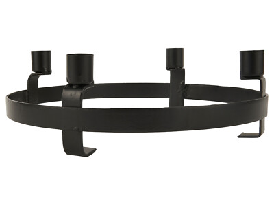 Ib Laursen Adventskranz Kerzenhalter 27,5 cm für Kerzendurchmesser 22 mm Schwarz