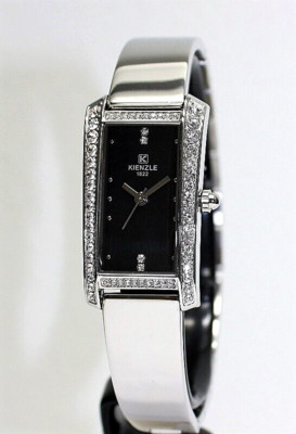 KIENZLE  Damenuhr Quarz, Edelstahl- Armband/ Halbspange, Steine, Ref. 745/2099