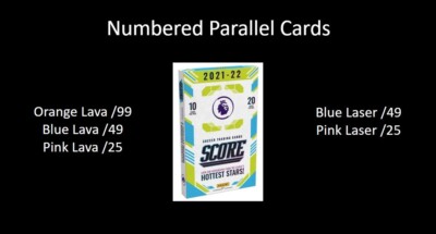 Panini Score Premier League 2021/22 - Numbered Laser & Lava Parallel Cards