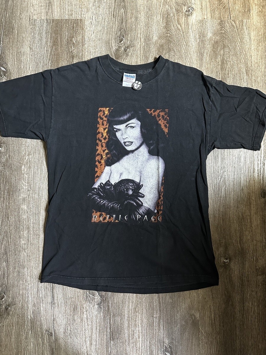 ベティページ Bettie Page VINTAGE Shirt 1998 RARE Betty Page Pinup Girl Marilyn