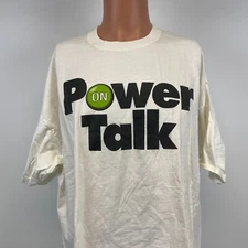 New Power Talk AT&T  Double Sided Promo T Shirt Vtg 90s White Size XL
