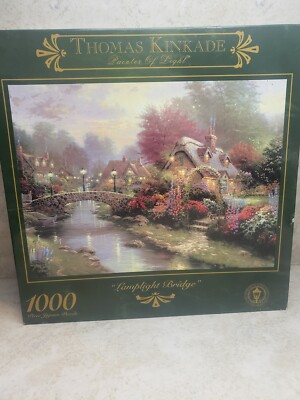 THOMAS KINKADE, PAINTER OF LIGHT ''LAMPLIGHT BRIDGE'' 1000 PC. JIGSAW PUZZLE CEACO