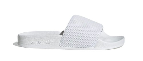 ADIDAS ADILETTE WHITE PATENT LEATHER LIMITED EDITION SLIDES SANDALS SIZE 8 NEW - Picture 13 of 13