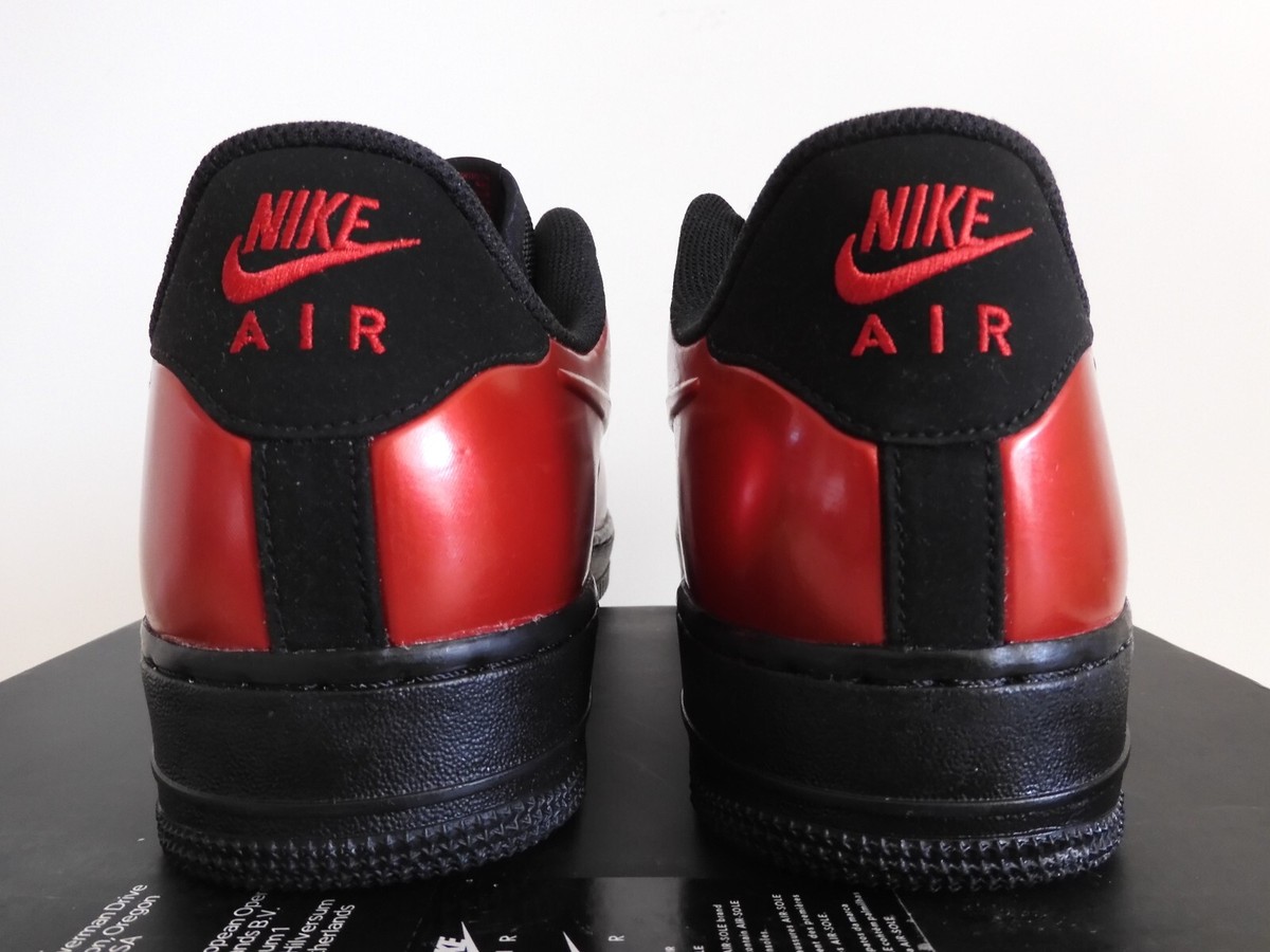 NIKE AIR FORCE 1 AF1 FOAMPOSITE PRO CUP GYM RED-BLACK SZ 10.5 RARE