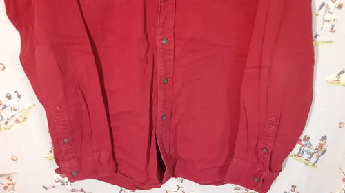 🌄 WRANGLER Calidad Premium Comfort Flex Manga Larga Hombre Talla GRANDE Rojo - Imagen 4 de 13