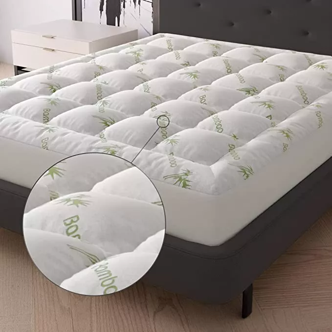 Cooling mattress top pad cal king