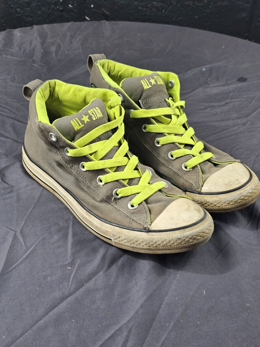 Converse Chuck Taylor All Stars Gray and Neon Green Mid Top Skate Shoes Size 9 | eBay Converse Chuck Taylor All Stars Gray and Neon Green Mid Top Skate Shoes Size 9 | eBay