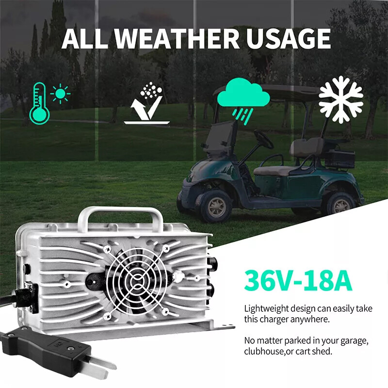 36 Volt 18 AMP Battery Charger Crowfoot Plug For EZGO Club Car Yamaha Golf Cart