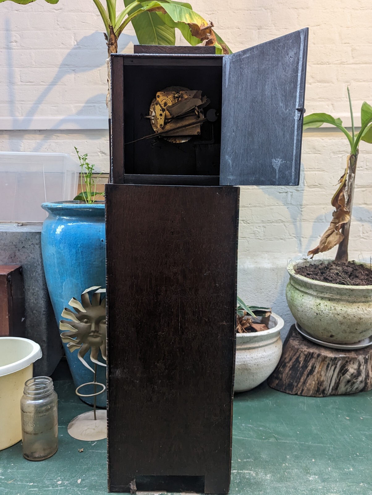 Antique art deco granddaughter clock, vintage wooden clock eBay