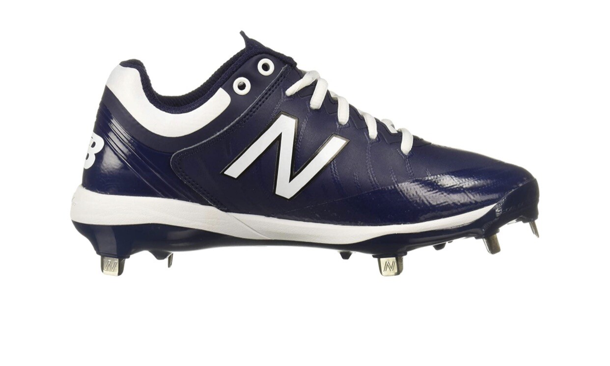 Low Metal Baseball Cleats Navy Blue 