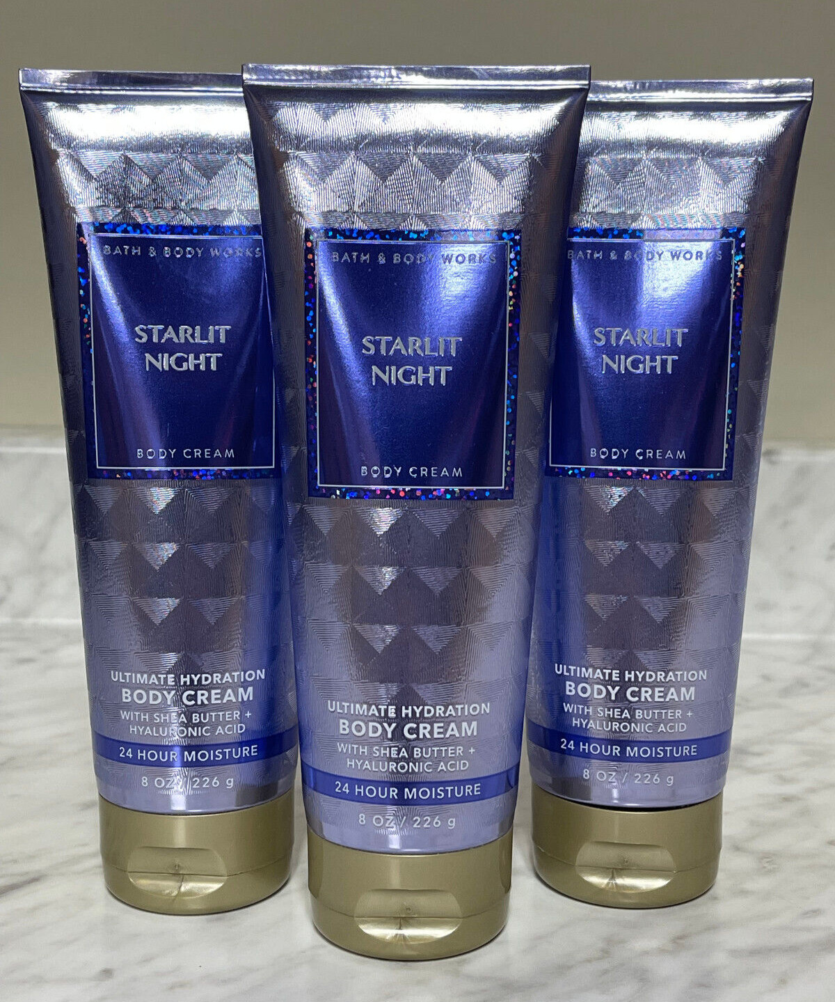 Bath & Body Works Starlit Night Ultimate Hydration Body Cream Set of 3