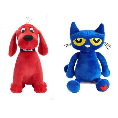Pete The Cat Clifford Big Red Dog Set Plush Doll 12” Kohl's Set