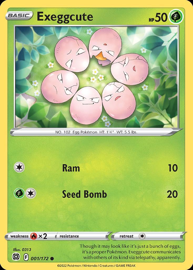 Pokemon Exeggcute (1/202) Brilliant Stars LP REVERSE HOLO