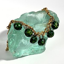 Collier Ras de Cou Mailles Royales en métal doré et Cabochons émaillés Limoges