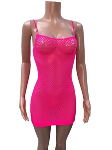 hot pink fishnet top