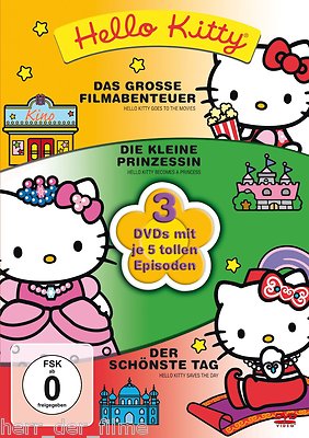 HELLO KITTY (Das große Filmabenteuer, Die kleine Prinzessin...) 3 DVDs NEU+OVP