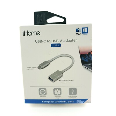 I Home USB-C To USB- A  Adapter Synch Music Games 10 Time Faster USA Seller