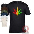 RASTA LEAF smokin Dub reggae weed dancehall dubstep skunk marijuana T-shirt